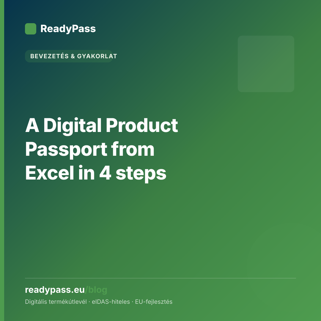 A Digital Product Passport from Excel in 4 steps