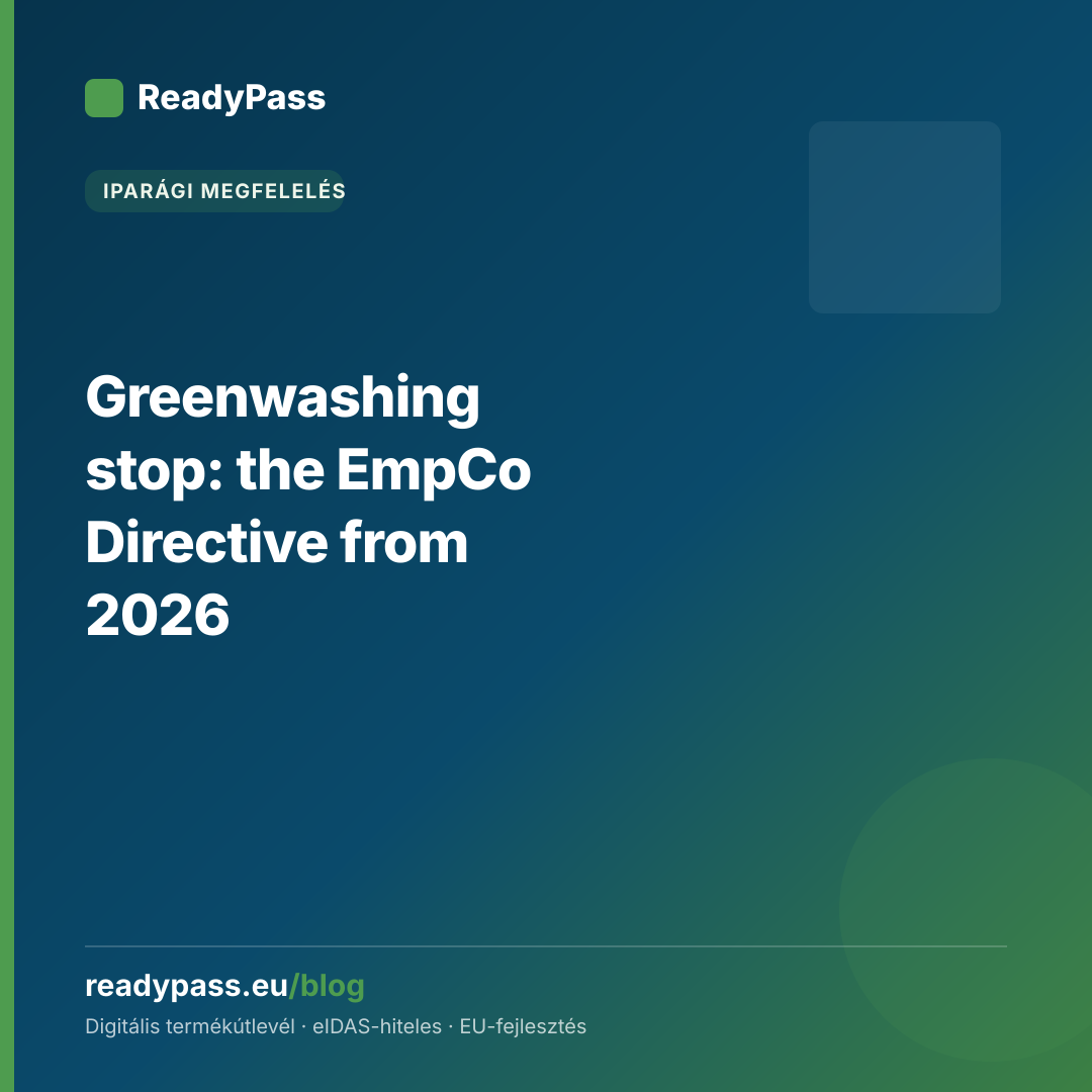 Greenwashing stop: the EmpCo Directive from 2026