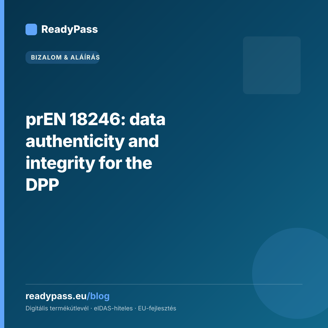 prEN 18246: data authenticity and integrity for the DPP
