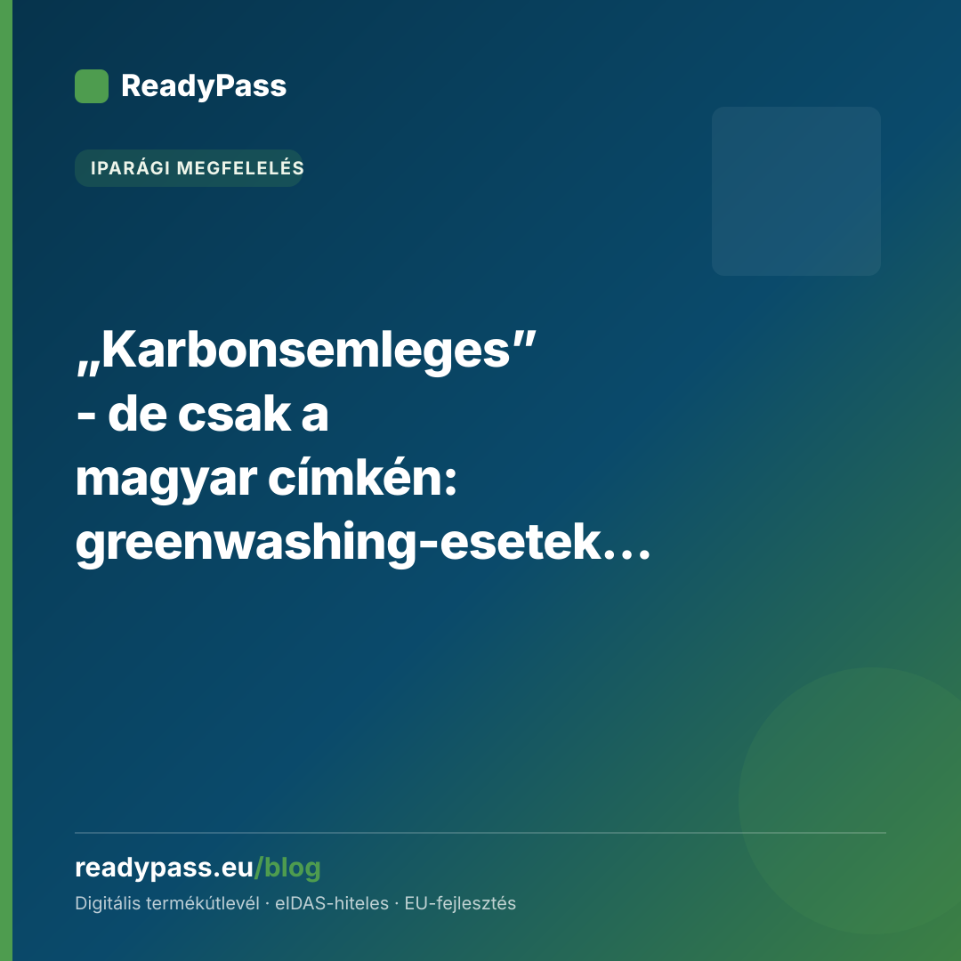 „Karbonsemleges” — de csak a magyar címkén: greenwashing-esetek auditori szemmel